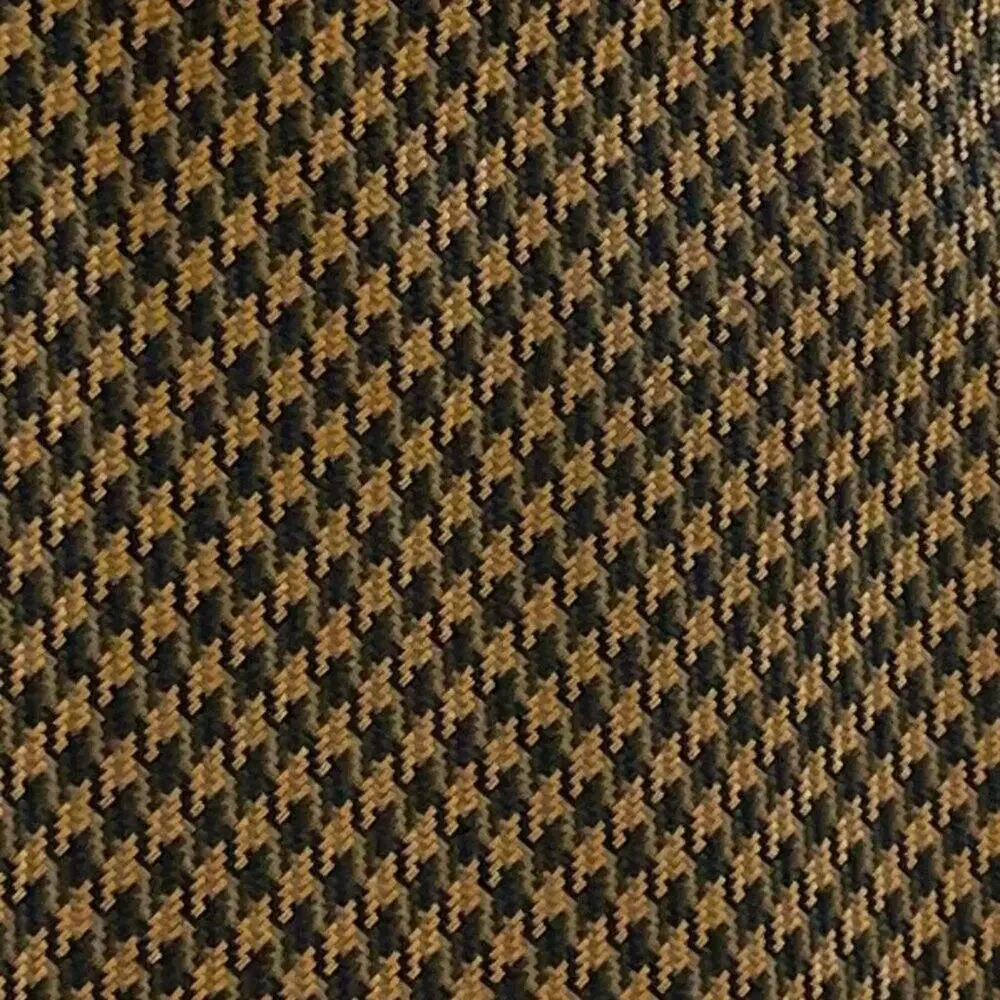 John Comfort South Bank Collection Gold, Black Herringbone Silk Tie, 58